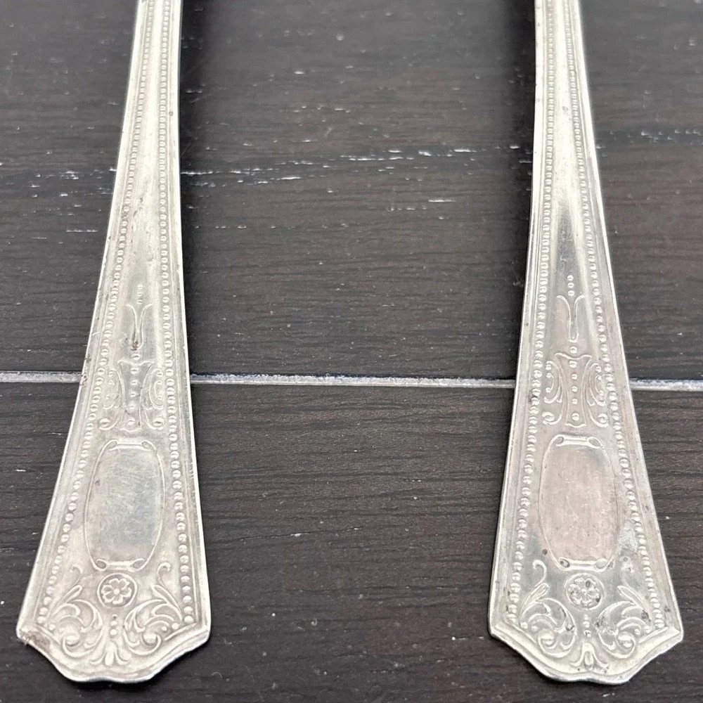 Rogers‎ Nickel Silver INS485 (Silverplate) International Silver 2 Serving Spoons